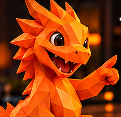 Mascota dragón de Space Lab